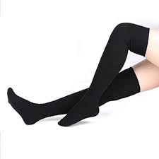 Pack of 1 Thigh High Knee Socks for Girls and Women – Extra Long Over Knee Stockings