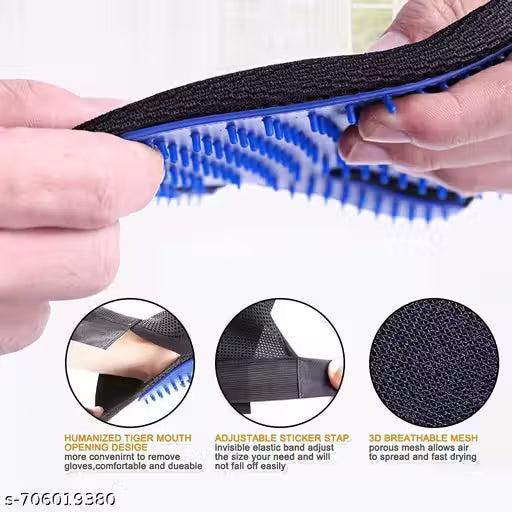 Grooming Gloves for Pets | Five Finger Design | Dog Massaging and Shedding Tool | Bathing & Deshedding Brush Gloves
