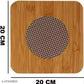 Square Shape Heat Resistant Wooden Coaster Pad Place mat for Hot Bowl Tea Cup, Kitchen Dining Pan Pot Holder,(Pack of 2 Pcs, Size 15cm)