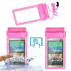 Universal Waterproof Mobile Pouch with Triple Seal Protection – Pink Dry Bag for Rain, Swimming, and Beach (Fits up to 7-inch Phones)