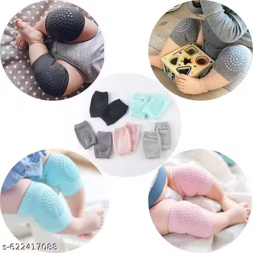 NAKODA ENTERPRISES- 2 Pair Baby Knee And Elbow Pad Baby Crawling Elbow Pad Baby Leg Warmer Baby Kneecap (Multi Color) Pack Of 2