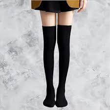 Pack of 1 Thigh High Knee Socks for Girls and Women – Extra Long Over Knee Stockings