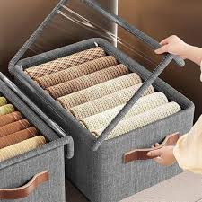 7 Grid P-2 Jeans Organiser For Wardrobe Portable Closet Organizer Storage Box Foldable Closet Drawer Organizer