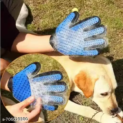 Grooming Gloves for Pets | Five Finger Design | Dog Massaging and Shedding Tool | Bathing & Deshedding Brush Gloves