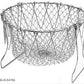Stainless Steel Foldable Chef Basket | Steam, Rinse, Strain & Fry Basket | Kitchen Strainer Tool
