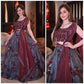 BRIDEMATE LOOK ORGANZA DESIGNER WEAR PRINTED LEHENGA CHOLI WITH BLOUSE AND BELT