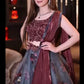 BRIDEMATE LOOK ORGANZA DESIGNER WEAR PRINTED LEHENGA CHOLI WITH BLOUSE AND BELT
