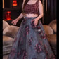 BRIDEMATE LOOK ORGANZA DESIGNER WEAR PRINTED LEHENGA CHOLI WITH BLOUSE AND BELT