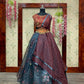 BRIDEMATE LOOK ORGANZA DESIGNER WEAR PRINTED LEHENGA CHOLI WITH BLOUSE AND BELT