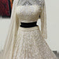 DESIGNER COLLECTION WHITE GEORGETTE HEAVY EMBROIDERY WORK LEHENGHA CHOLI SET