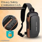 Waterproof Polyester Slim Unisex Crossbody Sling Bag Chest Backpack Men's Shoulder Bag, Leisure Travel Handbag, Hard Shell Anti-Theft Chest Bag