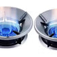 Kiyu Enterprise Gas Saver Stand (Set of 2) | Energy Saving Burner Jali with 4-Leg Support for Indian Gas Stove | Flame & Windproof Design | Sturdy Gas Chulha Support Ring