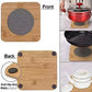 Square Shape Heat Resistant Wooden Coaster Pad Place mat for Hot Bowl Tea Cup, Kitchen Dining Pan Pot Holder,(Pack of 2 Pcs, Size 15cm)