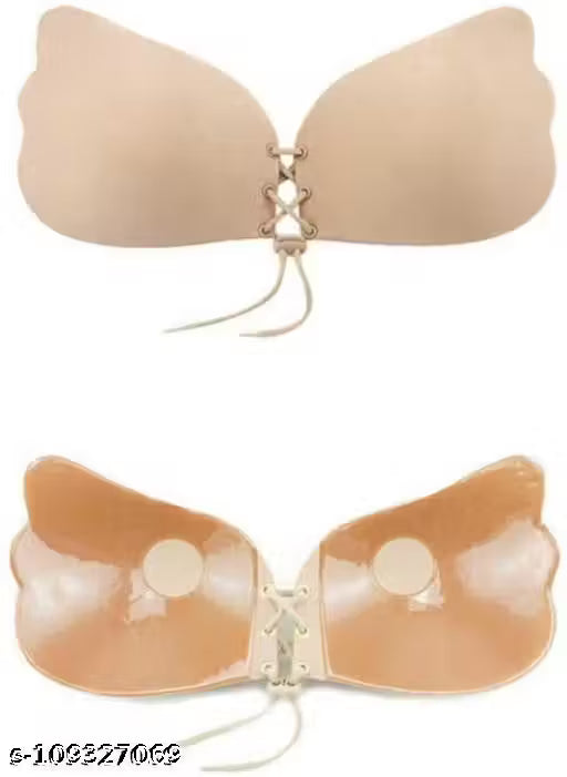 Mordern Trending Body Fit Silicone Wired Invisible Push-Up silicon bra for women padded bra for women Silicone Wired Stick-on Bra Women's Invisible Push-Up Sticky Bra Silicone Peel and Stick Bra Pads