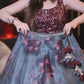 BRIDEMATE LOOK ORGANZA DESIGNER WEAR PRINTED LEHENGA CHOLI WITH BLOUSE AND BELT