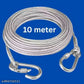 (PACK OF 1) 17.4FT/5.3M Stainless Steel Clothes Lines for Hanging Clothes Outside - Clothesline Heavy Duty for Wire Curtain Hanging - Windproof Anti-sag Multipurpose Outdoor Clothesline