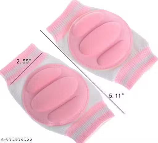 Baby Crawling Knee Pads – Soft Cotton, Anti-Slip Protection for Infants & Toddlers (Pack of 1, Pink)