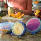 HaveAdeal Silicon Reusable Flexible lids forFood Covers Containers Stretch wrap and Seal Lids, Silicon Food wrap for Bowl Kitchen - Set of 6 with Various Sizes