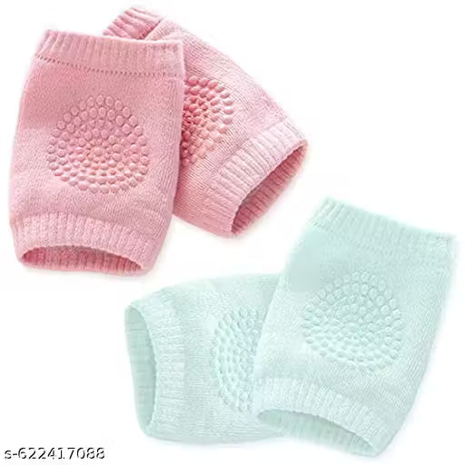 NAKODA ENTERPRISES- 2 Pair Baby Knee And Elbow Pad Baby Crawling Elbow Pad Baby Leg Warmer Baby Kneecap (Multi Color) Pack Of 2