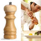 Luxo 6inch, Traditional Wooden Salt & Pepper Shakers with Adjustable Coarseness Refillable Stainless Steel Mechanism for Kitchen Dining Table Set | Best Kitchen Tools and Gadgets 6 Inch Height