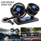 12V Dual Head Car Cooling Fan | 360° Rotatable Air Circulator | 2 Speed Adjustable Dashboard Fan | Portable Car Fan for SUV, Van & Truck (Black)