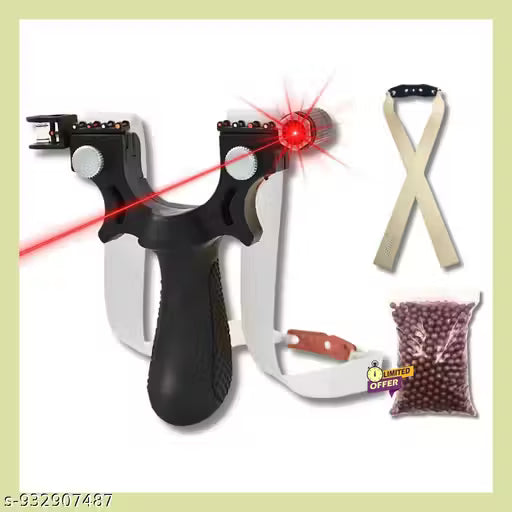 E COM Laser Light Slingshot Target Practice Toy for Kids & Adults with Mud Balls – Heavy Duty Gulail Gulel Sling Shot