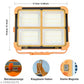 GAJ Portable Solar LED Work Light with Rechargeable Battery, Stepless Brightness – Orange – Ideal for Outdoor & Emergency Lighting
