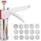 Stainless Steel Kitchen Press with 15 Different Types of Jalies, Murukku Maker/Bhujiya Maker/Noodles/Cookies/Namkeen/Chakali Maker/Sev Maker/Farsan Maker/Gathiya Maker