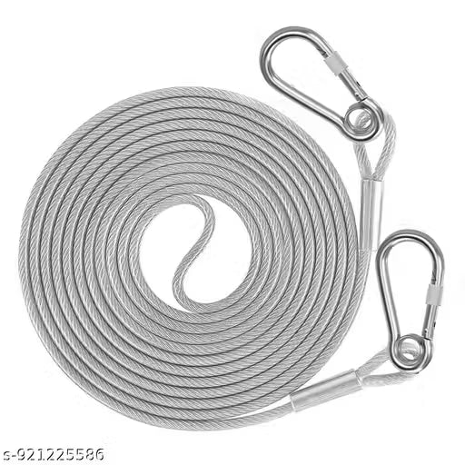 Rust-Proof Thick Laundry Drying (Silver, 5 Meter- Pack of 1)