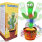 Dancing Cactus Talking Toy, Cactus Plush Rechargeable Toy, Wriggle & Singing Recording Repeat What You Say Funny Education Toys for Babies Children Playing, Home Decorate