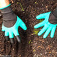 Garden Gloves With 4 ABS Plastic Claws For Digging & Planting - Unisex - One Size Fits All - 1 Pair