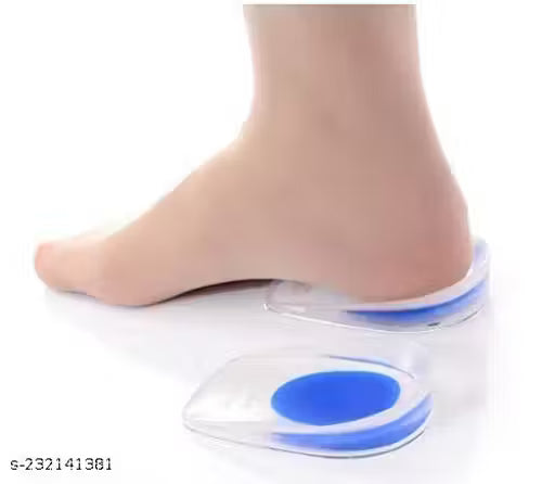 HINSHOZ Gel Heel cups Silicon Heel Pad for Heel Ankle Pain, Heel Spur Shoe Support Pad for Men and Women Shock Cushion Pad for Heels Cushion Heel (1 PAIR)