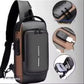 Waterproof Polyester Slim Unisex Crossbody Sling Bag Chest Backpack Men's Shoulder Bag, Leisure Travel Handbag, Hard Shell Anti-Theft Chest Bag