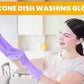 silicone Hand Gloves for dish washing kitchen Bathroom Car cleaning Great for Washing Dish, Car, Bathroom