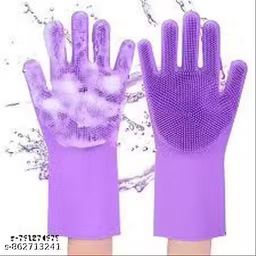 silicone Hand Gloves for dish washing kitchen Bathroom Car cleaning Great for Washing Dish, Car, Bathroom