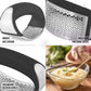 Stainless Steel Garlic Press Rocker Crusher & Mincer with Ergonomic Handle – Manual Garlic Masher for Easy Chopping & Kitchen Cooking Tool"