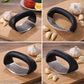 Stainless Steel Garlic Press Rocker Crusher & Mincer with Ergonomic Handle – Manual Garlic Masher for Easy Chopping & Kitchen Cooking Tool"